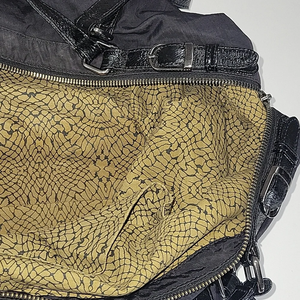 Hobo International Black Nylon /Leather Shoulder Bag